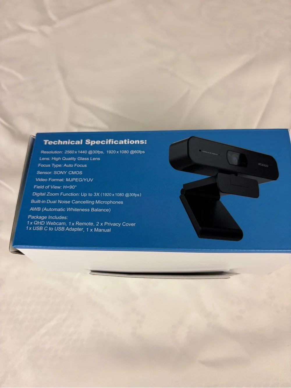 Nexigo N940P 2K QHD Webcam with Remote – Black